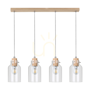 Lampa suspendată Allexa, stejar uleiat, 4xE27, 75 cm 0 Lampa suspendată Allexa, stejar uleiat, 4xE27, 75 cm small 0