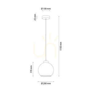 Lampa suspendată Fiorda, stejar tratat cu ulei, 1xE27, Ø20 cm small 2