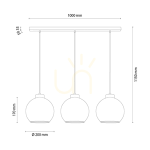 Lampă suspendată Cameo Black, 3xE27, 100 cm 2 Lampă suspendată Cameo Black, 3xE27, 100 cm small 2