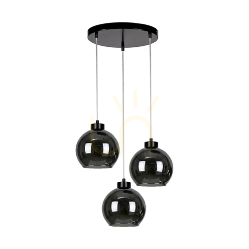 Verifica Lampă suspendată Cameo Black, 3xE27, Ø40 cm