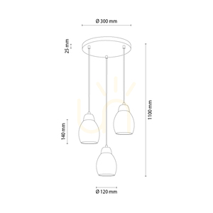 Lampa suspendată Skaja, stejar uleiat, 3xE27, Ø33 cm 2 Lampa suspendată Skaja, stejar uleiat, 3xE27, Ø33 cm small 2