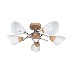 Lampa de tavan Oska, stejar uleiat, 5xE27, 70 cm 0 Lampa de tavan Oska, stejar uleiat, 5xE27, 70 cm small 0