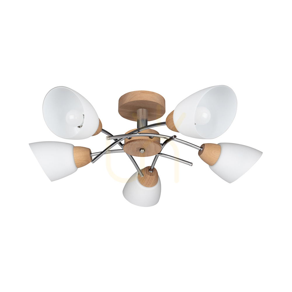 Verifica Lampa de tavan Oska, stejar uleiat, 5xE27, 70 cm Lampa de tavan Oska, stejar uleiat, 5xE27, 70 cm