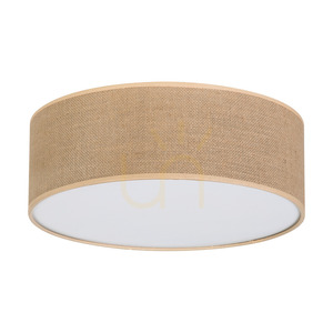 Lampa de tavan Canva, albă, abajur bej, 3xE27, Ø38 cm 0 Lampa de tavan Canva, albă, abajur bej, 3xE27, Ø38 cm small 0
