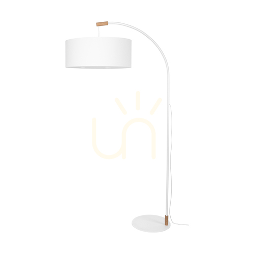 Verifica Lampa de podea Brindille, stejar uleiat/alb, abajur alb, 1xE27, 94 cm