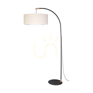 Lampa de podea Brindille, stejar uleiat/negru, abajur bej, 1xE27, 94 cm 0 Lampa de podea Brindille, stejar uleiat/negru, abajur bej, 1xE27, 94 cm small 0
