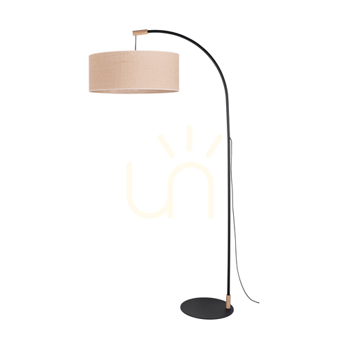 Verifica Lampa de podea Brindille, stejar uleiat/negru, abajur bej, 1xE27, 94 cm