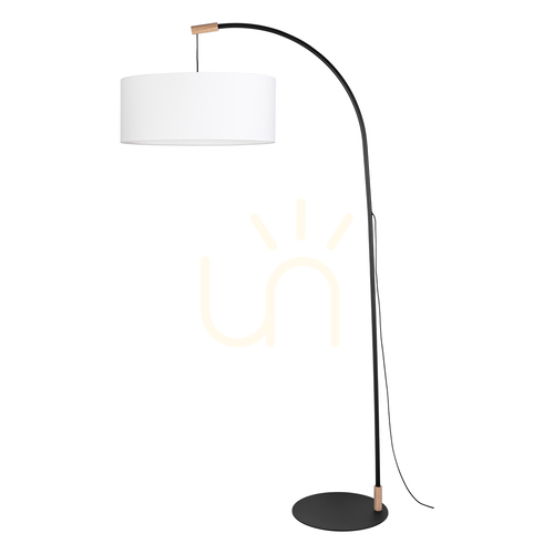 Verifica Lampa de podea Brindille, stejar tratat cu ulei/negru, abajur alb, 1xE27, 94 cm