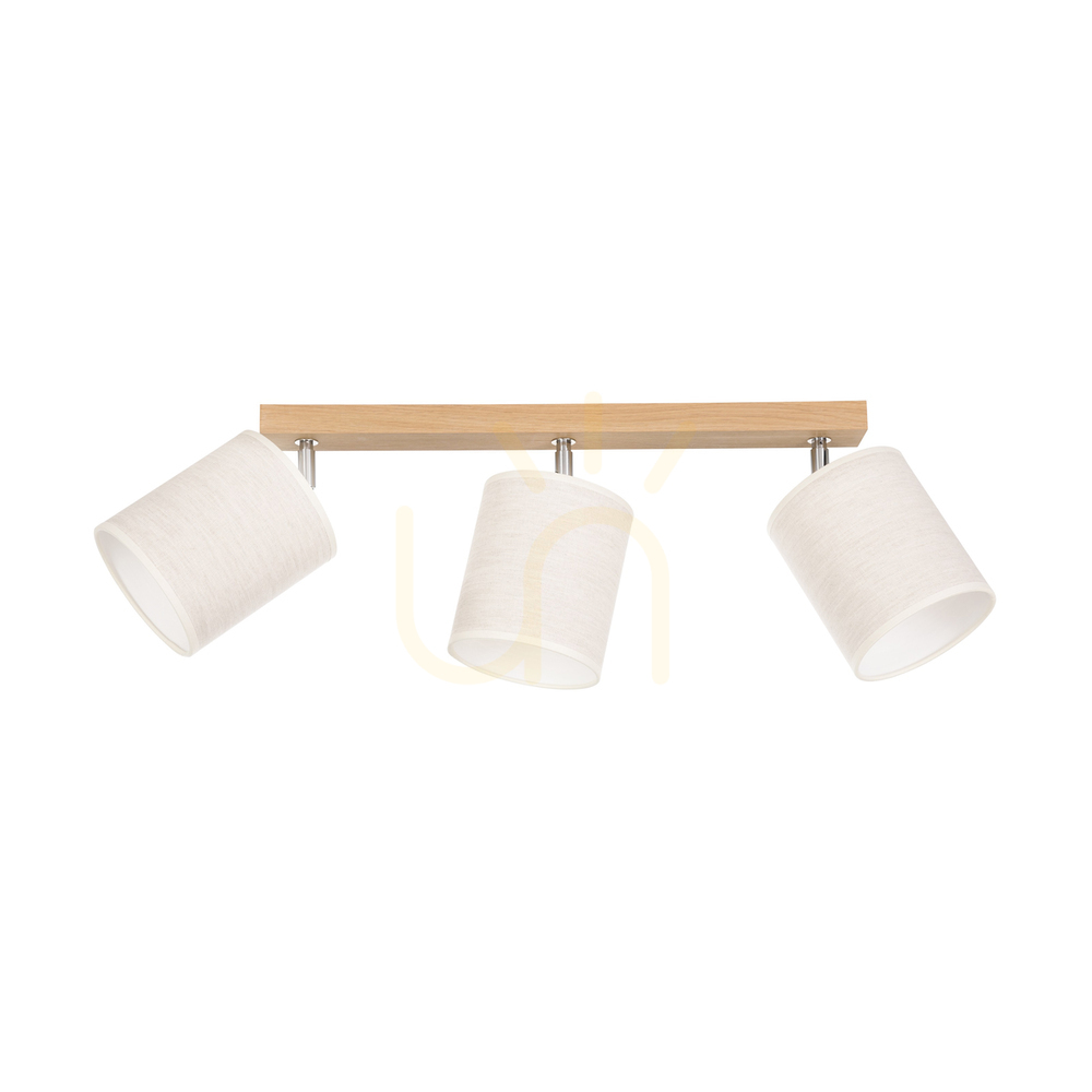 Verifica Lampa de tavan Dreva, stejar uleiat, abajur bej, 3xE27, 67 cm Lampa de tavan Dreva, stejar uleiat, abajur bej, 3xE27, 67 cm