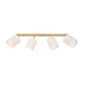 Lampa de tavan Dreva, stejar uleiat, abajur bej, 4xE27, 90 cm 0 Lampa de tavan Dreva, stejar uleiat, abajur bej, 4xE27, 90 cm small 0