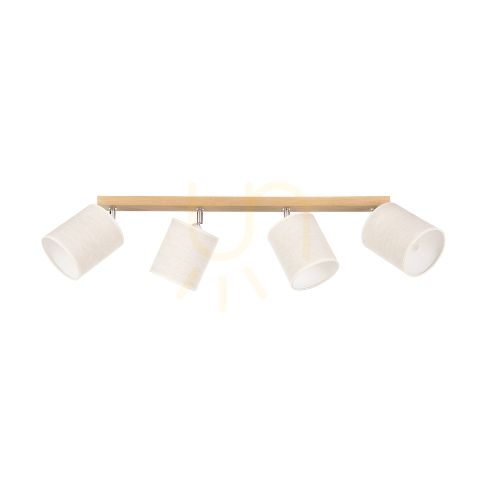 Verifica Lampa de tavan Dreva, stejar uleiat, abajur bej, 4xE27, 90 cm Lampa de tavan Dreva, stejar uleiat, abajur bej, 4xE27, 90 cm