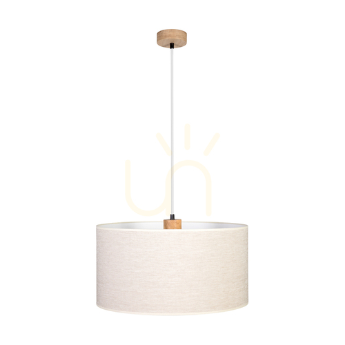 Verifica Lampa suspendată Dreva, stejar uleiat, abajur bej, 1xE27, Ø50 cm