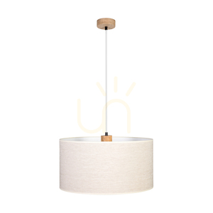 Lampa suspendată Dreva, stejar uleiat, abajur bej, 1xE27, Ø50 cm 0 Lampa suspendată Dreva, stejar uleiat, abajur bej, 1xE27, Ø50 cm small 0