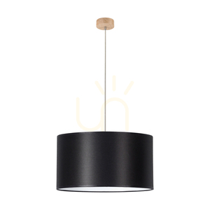 Lampa suspendată Dreva, stejar uleiat, abajur negru, 1xE27, Ø50 cm 0 Lampa suspendată Dreva, stejar uleiat, abajur negru, 1xE27, Ø50 cm small 0
