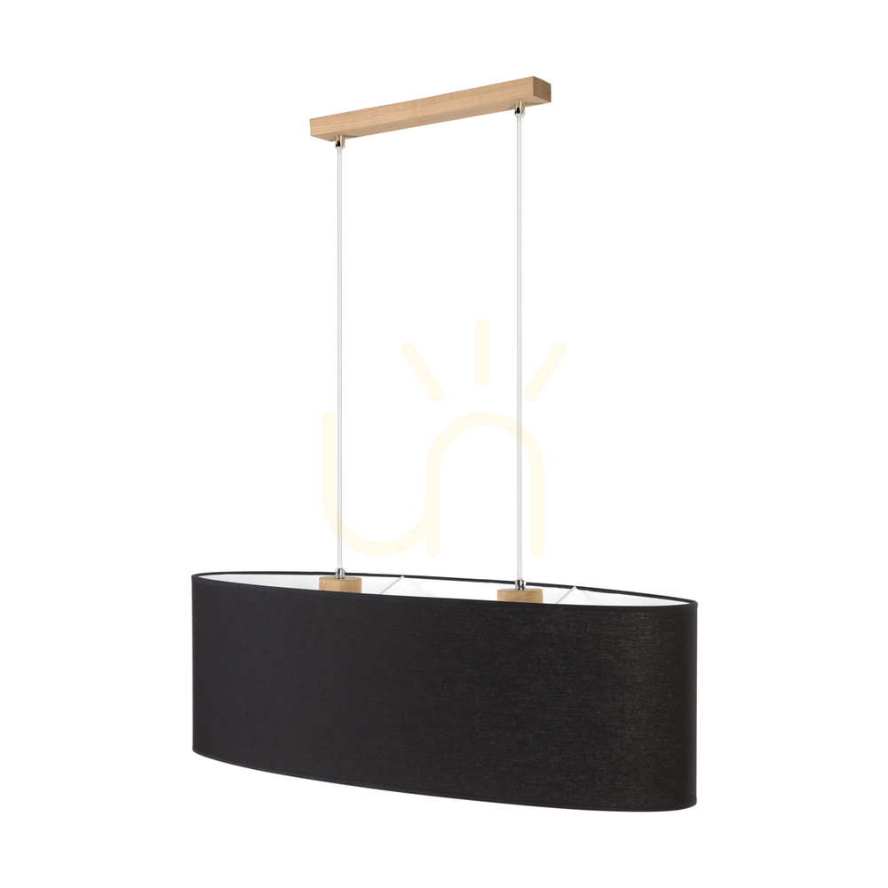 Verifica Lampa suspendată Dreva, stejar uleiat, abajur bej, 2xE27, 80 cm Lampa suspendată Dreva, stejar uleiat, abajur bej, 2xE27, 80 cm