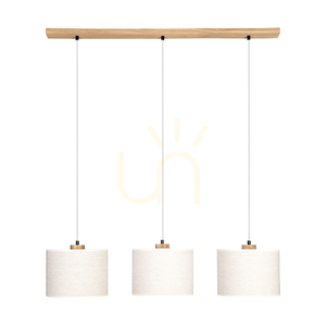 Lampa suspendată Dreva, stejar uleiat, abajur bej, 3xE27, 100 cm 0 Lampa suspendată Dreva, stejar uleiat, abajur bej, 3xE27, 100 cm small 0