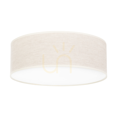 Verifica Lampa de tavan Ignis, albă, cu abajur bej, 3xE27, Ø38 cm
