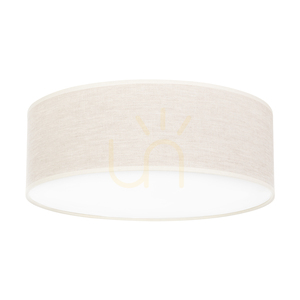 Lampa de tavan Ignis, albă, cu abajur bej, 3xE27, Ø38 cm small 0