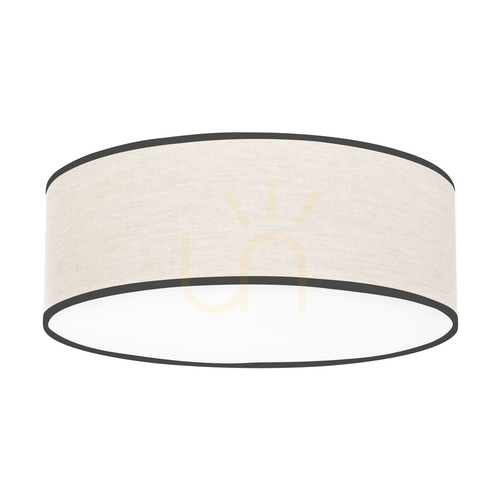 Verifica Lampa de tavan Ignis, albă, cu abajur bej-negru, 3xE27, Ø38 cm