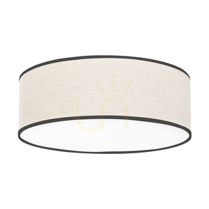 Lampa de tavan Ignis, albă, cu abajur bej-negru, 3xE27, Ø38 cm small 0