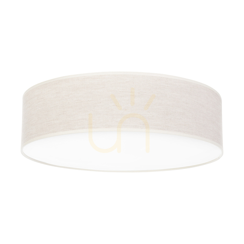Verifica Lampa de tavan Ignis, albă, abajur bej, 4xE27, Ø48 cm