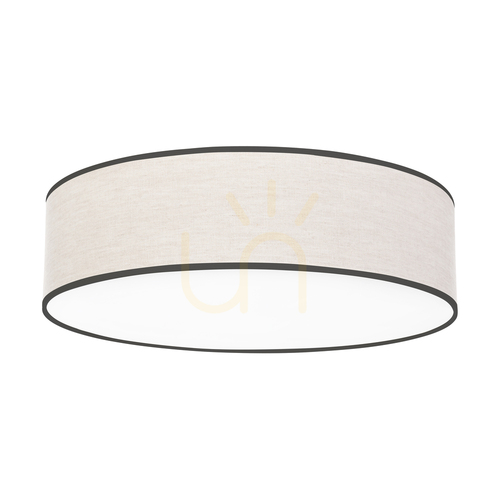 Verifica Lampa de tavan Ignis, albă, cu abajur bej-negru, 4xE27, Ø48 cm