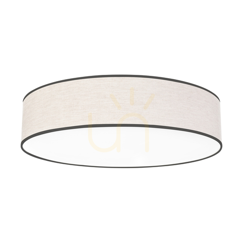 Verifica Lampa de tavan Ignis, albă, cu abajur bej, 4xE27, Ø58 cm