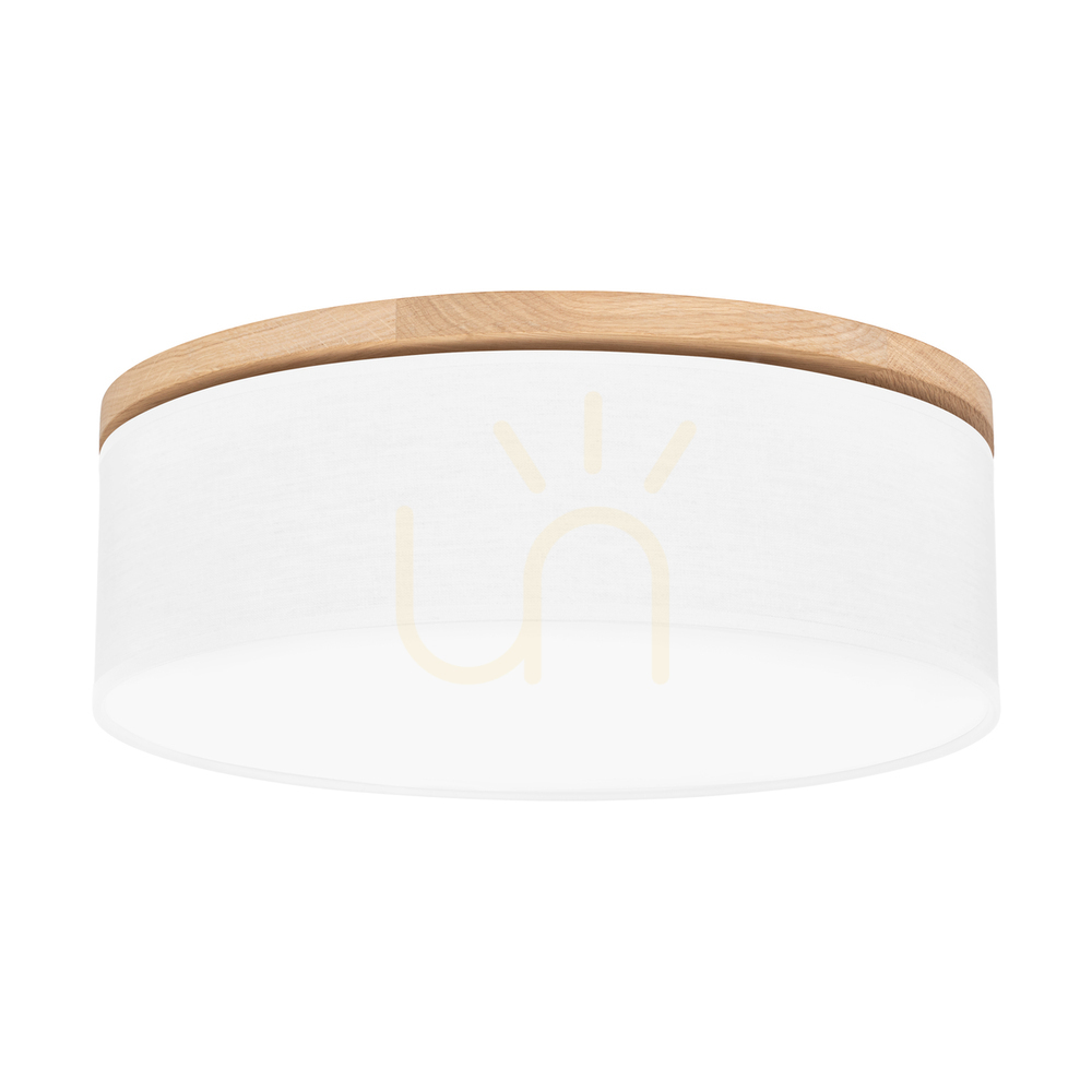 Verifica Lampa de tavan Ignis, stejar uleiat, abajur alb, 3xE27, Ø48 cm Lampa de tavan Ignis, stejar uleiat, abajur alb, 3xE27, Ø48 cm