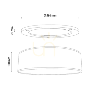 Lampa de tavan Ignis, stejar uleiat, abajur alb, 4xE27, Ø58 cm small 1