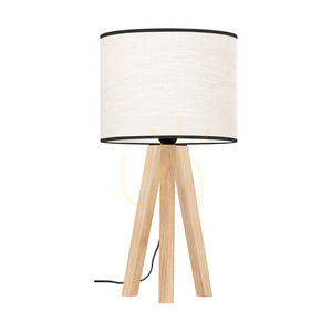 Lampa de masă Solea, stejar tratat cu ulei, abajur bej-negru, 1xE27, Ø22 cm 0 Lampa de masă Solea, stejar tratat cu ulei, abajur bej-negru, 1xE27, Ø22 cm small 0