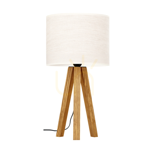 Verifica Lampa de masă Solea, maro, abajur bej, 1xE27, Ø22 cm
