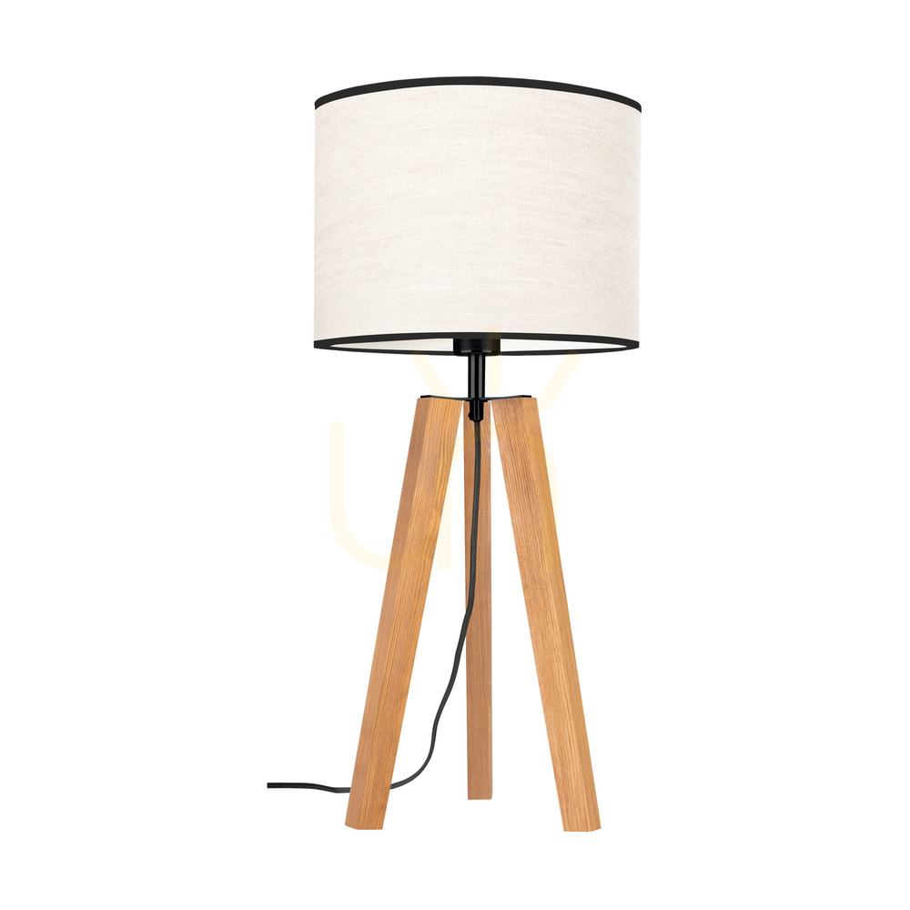 Verifica Lampa de masă Solea, maro/negru, abajur bej-negru, 1xE27, Ø30 cm Lampa de masă Solea, maro/negru, abajur bej-negru, 1xE27, Ø30 cm