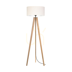 Lampa de podea Solea, stejar uleiat/negru, abajur bej, 1xE27, Ø50 cm 0 Lampa de podea Solea, stejar uleiat/negru, abajur bej, 1xE27, Ø50 cm small 0