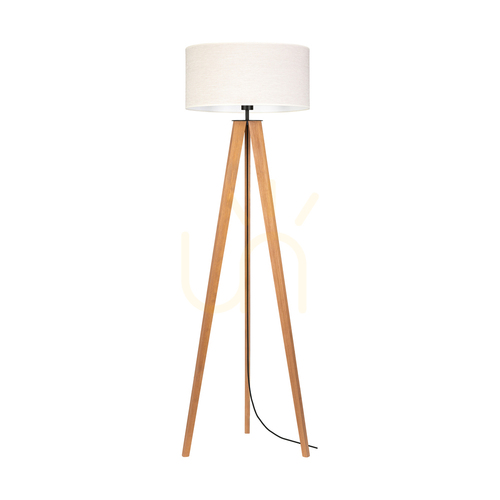 Verifica Lampa de podea Solea, maro/negru, abajur bej, 1xE27, Ø50 cm