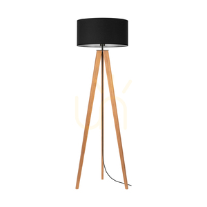 Lampa de podea Solea, maro/negru, abajur negru, 1xE27, Ø50 cm small 0