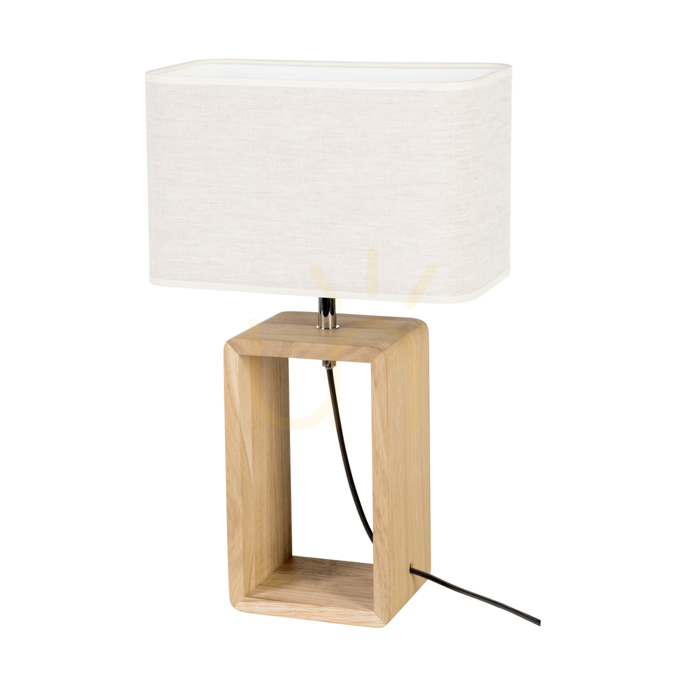 Verifica Lampa de masă Silva, stejar uleiat/crom, abajur bej, 1xE27, 30 cm Lampa de masă Silva, stejar uleiat/crom, abajur bej, 1xE27, 30 cm