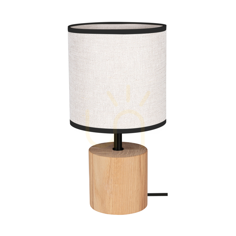 Verifica Lampa de masă Arden, stejar uleiat/negru, abajur bej-negru, 1xE27, Ø17 cm Lampa de masă Arden, stejar uleiat/negru, abajur bej-negru, 1xE27, Ø17 cm