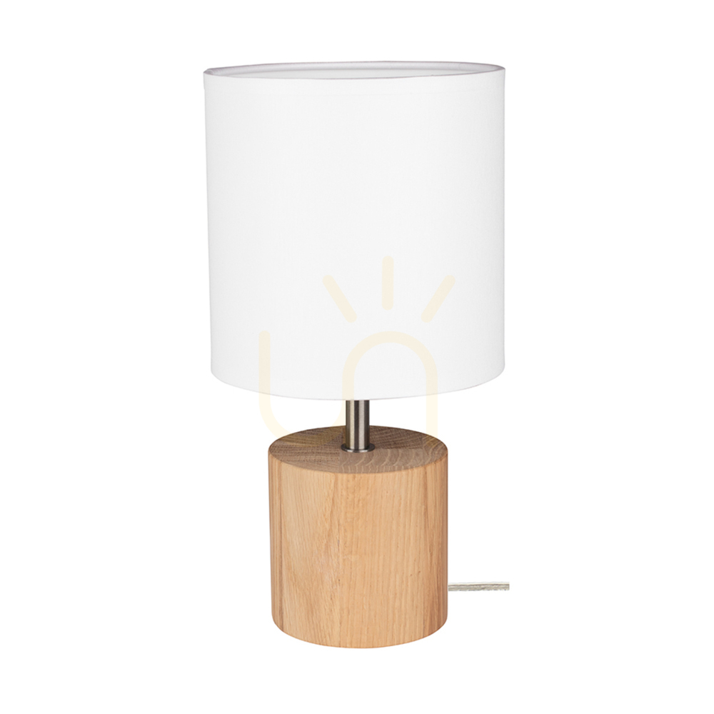 Verifica Lampa de masă Arden, stejar uleiat/satinat, abajur alb, 1xE27, Ø17 cm Lampa de masă Arden, stejar uleiat/satinat, abajur alb, 1xE27, Ø17 cm
