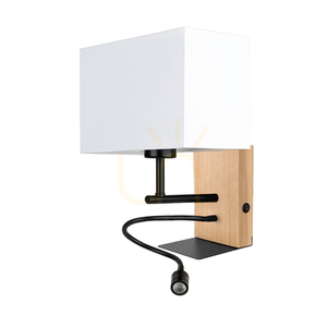 Aplică de perete Lector, stejar uleiat/negru, abajur alb, 1xE27 + 1xLED 2,8 W, 22 cm 0 Aplică de perete Lector, stejar uleiat/negru, abajur alb, 1xE27 + 1xLED 2,8 W, 22 cm small 0