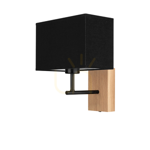Aplică de perete Lector, stejar uleiat/negru, abajur negru, 1xE27, 22 cm 0 Aplică de perete Lector, stejar uleiat/negru, abajur negru, 1xE27, 22 cm small 0
