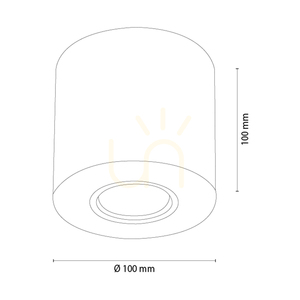 Lampa de tavan Pevex, stejar uleiat, 1xGU10, Ø10 cm small 1