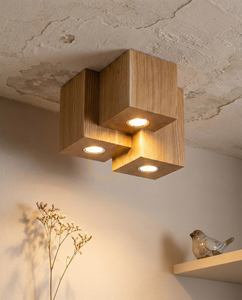 Lampa de tavan Pevex, stejar uleiat, 3xGU10, 20 cm 1 Lampa de tavan Pevex, stejar uleiat, 3xGU10, 20 cm small 1