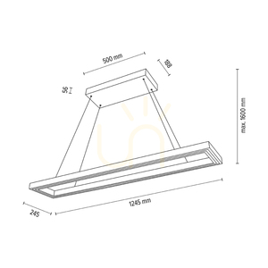 Lampa suspendată Legno, stejar uleiat/nichel mat, 3 LED-uri, 68 W, lumină orientabilă în sus și în jos, 124,5 cm small 4