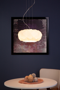 Lampa suspendată Terra, 1xE27, Max. 60 W, cromat/transparent/alb, Ø 38 cm small 2