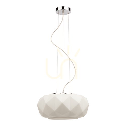 Verifica Lampa suspendată Terra, 1xE27, Max. 60 W, cromat/transparent/alb, Ø 38 cm