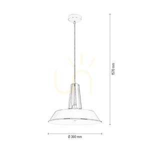 Lampa suspendată Alvar 1xE27 60 W, culoare fildeș/negru, Ø 36 cm small 2