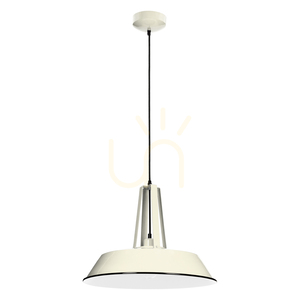Lampa suspendată Alvar 1xE27 60 W, culoare fildeș/negru, Ø 36 cm small 0