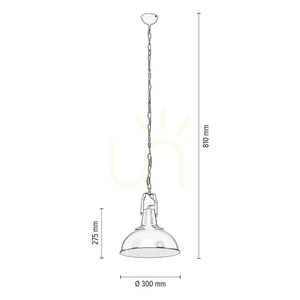 Lampa suspendată Lofti 1xE27 60 W negru/alb Ø30 cm small 2