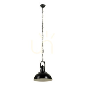 Lampa suspendată Lofti 1xE27 60 W negru/alb Ø30 cm small 0