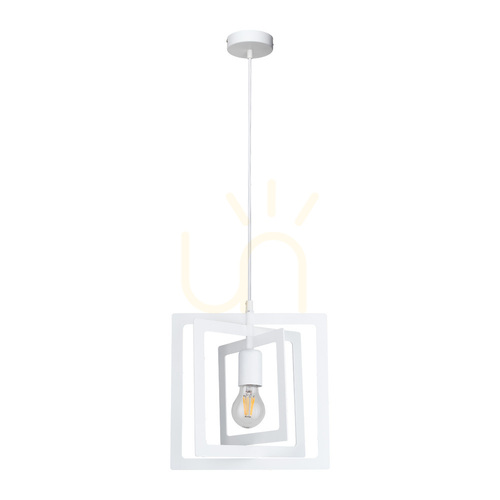 Verifica Lampa suspendată Justyna 1xE27 60 W albă Ø28 cm
